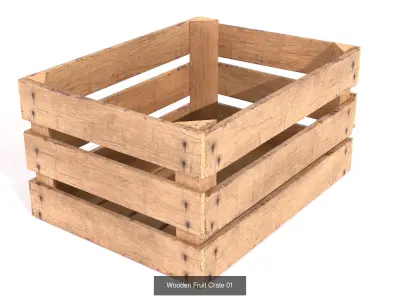 Old wooden boxes 3D Model Pack