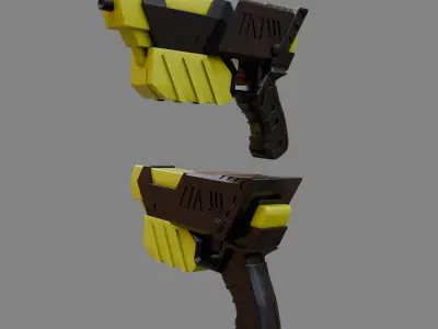 10 Water Guns for one hand 3D Model Pack