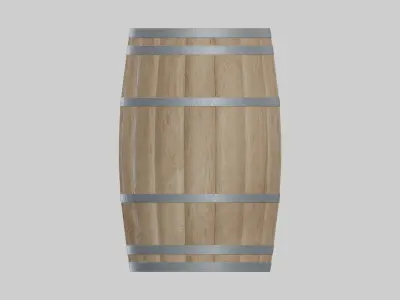 Light Toasted Rundlet Barrel 3D model