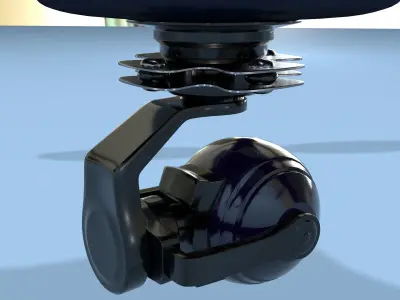Drone 3d model with propellers 3D model
