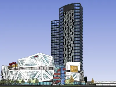 Sketchup Commercial Office Complex 207 3D model