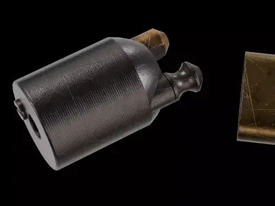 French VB rifle grenade Low-poly 3D model