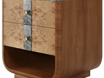 Basil Bedside Table by Soho Home 3D model