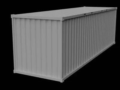 Cargo Container Ship Low-poly 3D model