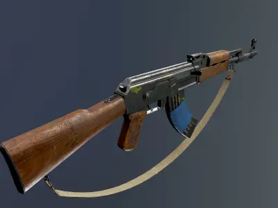 AK-47 Avtomat Kalashnikova Game Ready Low-poly 3D model