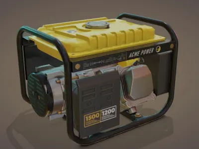 Power Generator Low-poly 3D model 4