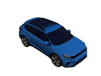 Low Poly Modern Generic SUV Vehicle Model PBR Texture Low-poly 3D model