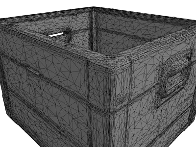 Detailed Wooden Ammunition Crate Low-poly 3D model