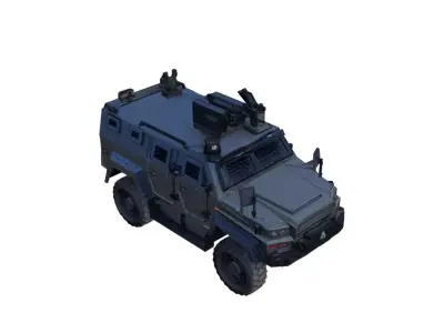 Ejder Yalcin Armored Personnel Carrier Low Poly APC Model Low-poly 3D model