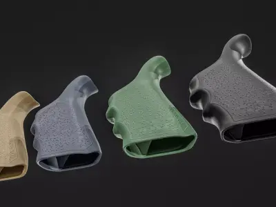 Glock 17 Gun Grip Low-poly 3D model