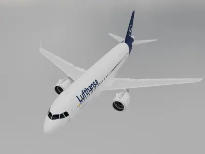 Lufthansa a320 neo 3D model