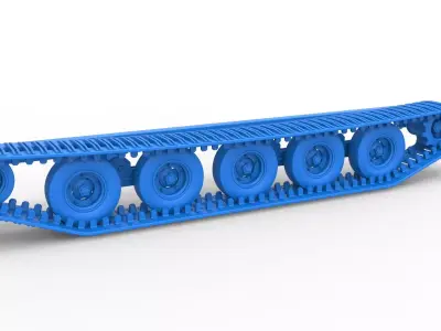 Track of Redneck Rave Mud truck on tracks Scale 1 to 25 3D print model