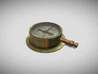 Steampunk Gauge 3D model