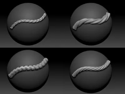 21 IMM brush tube-pipe -rope 3D model