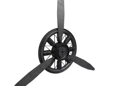 Propeller plane 2 Low-poly 3D model