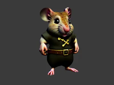 Rat Man Low-poly 3D model