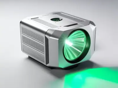 SciFi Green Beam Spotlight 3D model