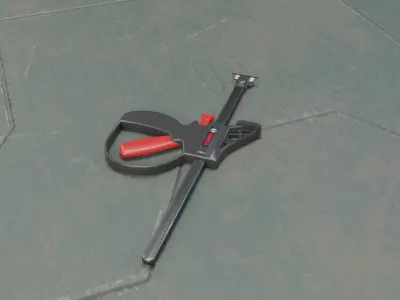 Realistic Industrial Clamp with PBR Texture Low-poly 3D model