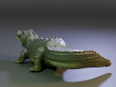 crocodile 3D model buy