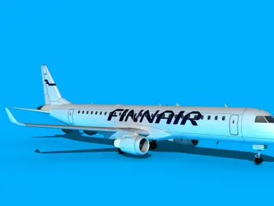 Embraer Emb-190 Finnair 1 3D model