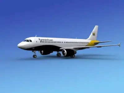 Airbus A320 Monarch 3D model