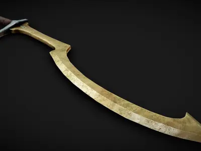 Khopesh sword Low-poly 3D model purchase