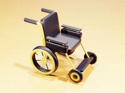 3D wheelchair model 3D model