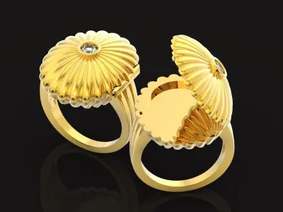 vintage  Borgia venom secret open ring 671 3D print model