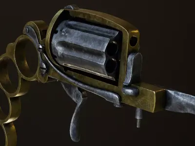 Apache Pistol Low-poly 3D model