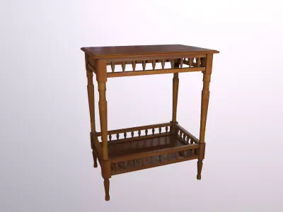Antique End Table Low-poly 3D model