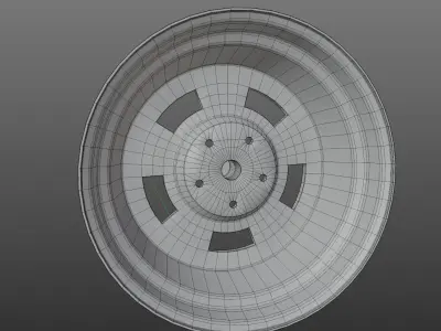 american muscle car wheel 3D model