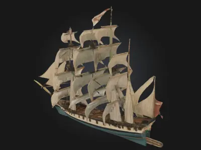 Majestic Voyage  Grand Sailing Ship Free 3D model