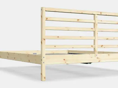 TARVA Bed frame 4 Low-poly 3D model