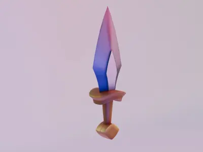 Cartoon Sword Low-poly 3D model