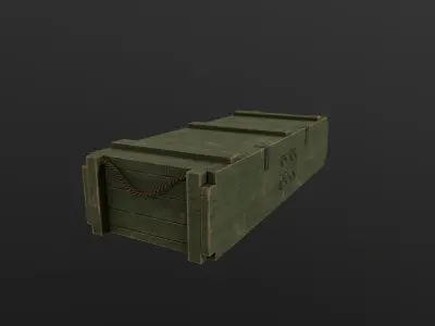 AMMO BOX Low Poly Low-poly 3D model