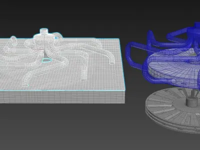 Octo Vortex Tesla Turbine - Concept 02 3D model