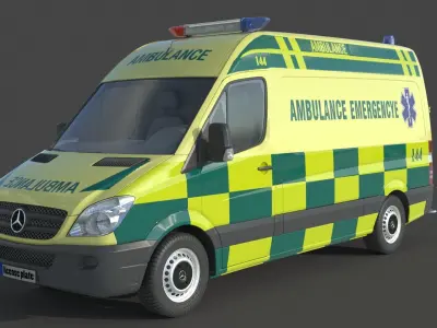Mercedes Benz Sprinter Ambulance 3D model purchase