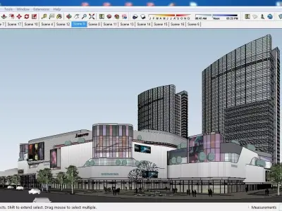 Sketchup Commercial Complex B3 3D model