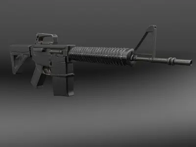 Custom M16 Rifle 3D model