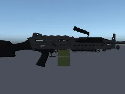 I 249 assault rifle 3D model