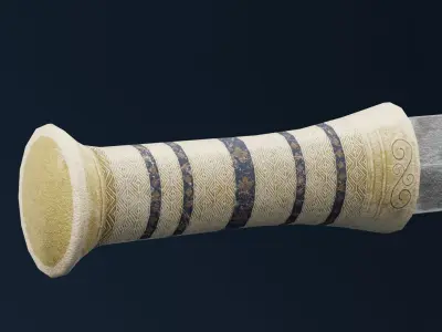 Golden Dagger 2 Low-poly 3D model