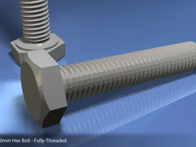 M10 Hex Bolt Free 3D model