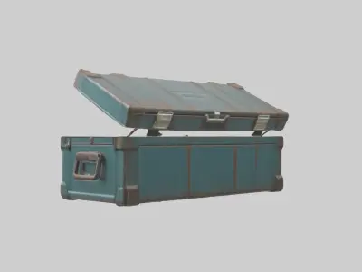 Metal toolbox Low-poly 3D model