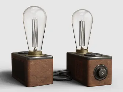Radio Lamp Low-poly 3D model