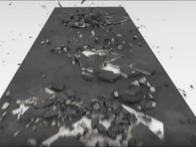 Bomb Crack Ground SPoint 01 Low-poly 3D model