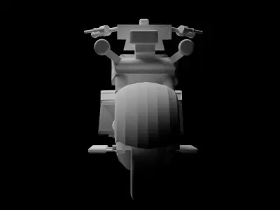 Simple Motorcycle Free 3D model