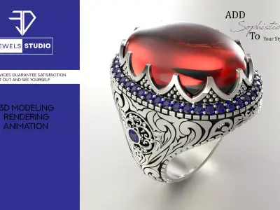 Turkish Signet Ring 3D print model