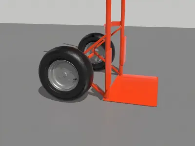 Industrial Hand Trolley 2 Low-poly 3D model