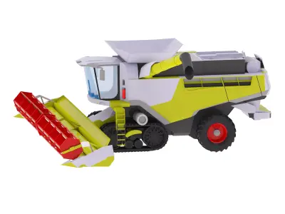 Harvesters Combine Lexion Low-poly 3D model