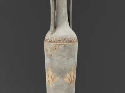Ancient Golden Urn  Low-poly 3D model